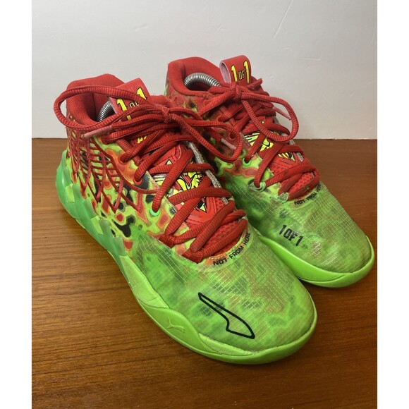 PUMA x LAMELO BALL Thermal MB01 Fluro Green Red 310509-01 Basketball Size 7 - Picture 1 of 16